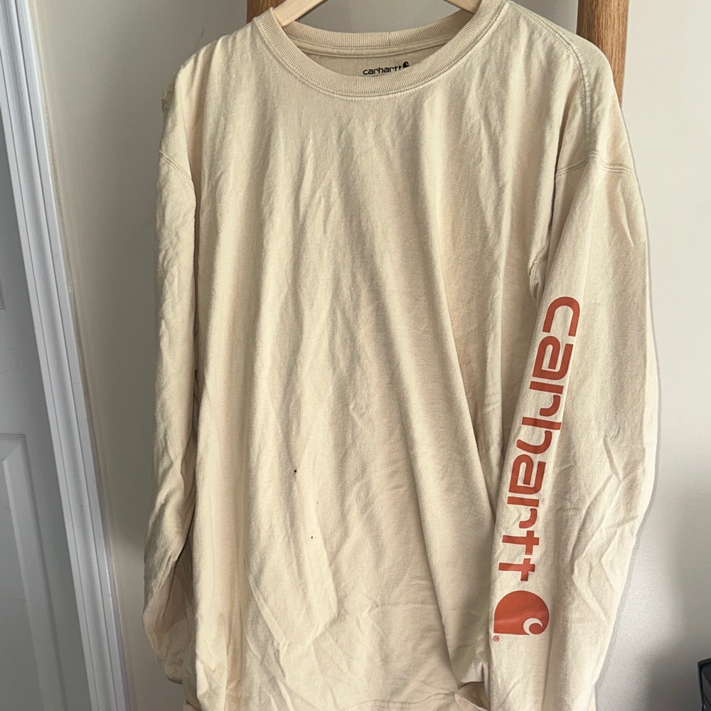 Carhartt Oatmeal Spell-out Long Sleeve